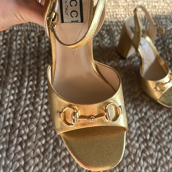 Gucci Gold Heels - Picture 2 of 4